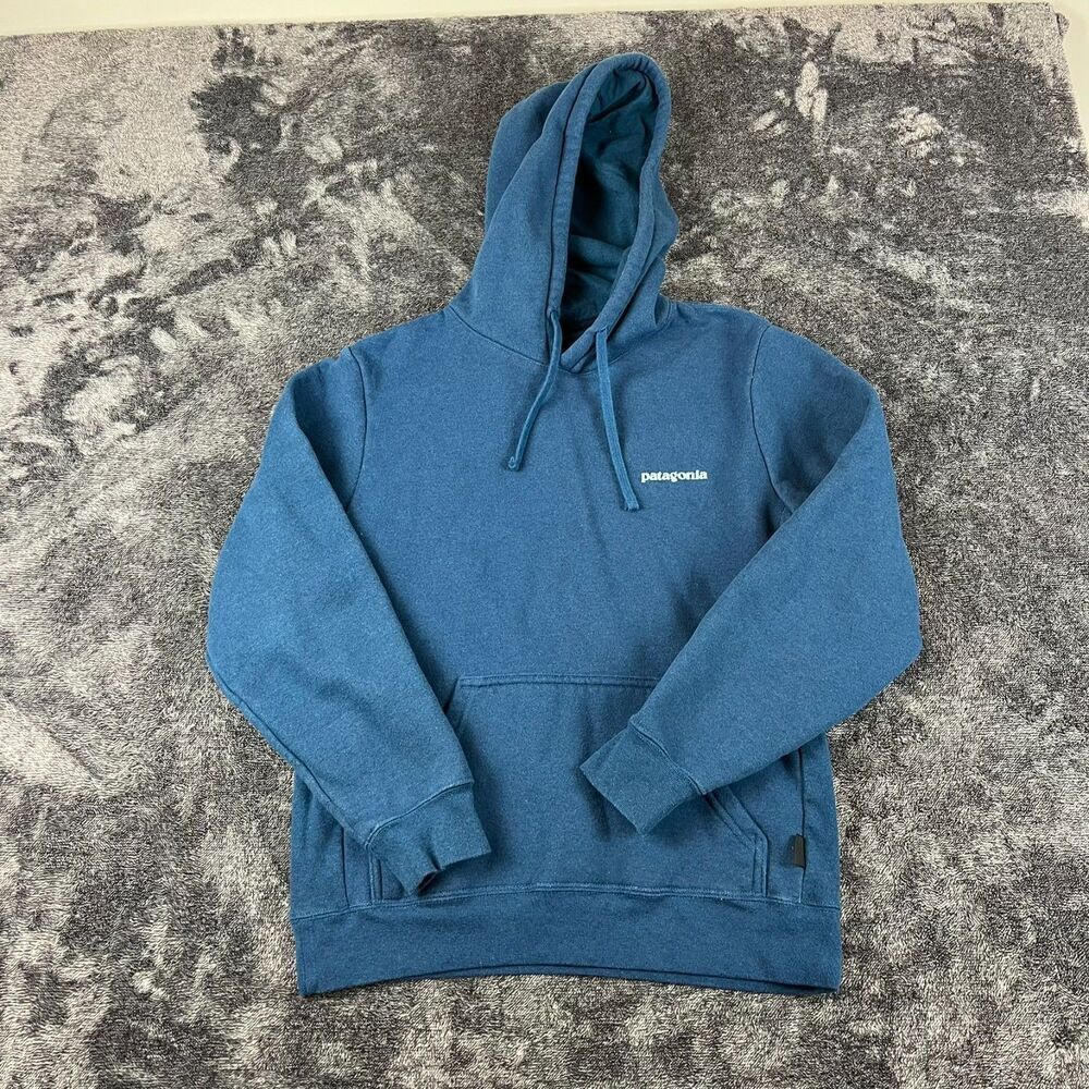 Patagonia Fitz Roy Icon Uprisal Hoodie Blue Sweatshirt Fleece XS/S Pullover